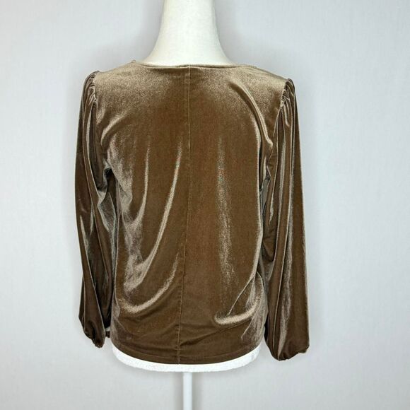 Loft Brown Velvet Shirt - Picture 3 of 6